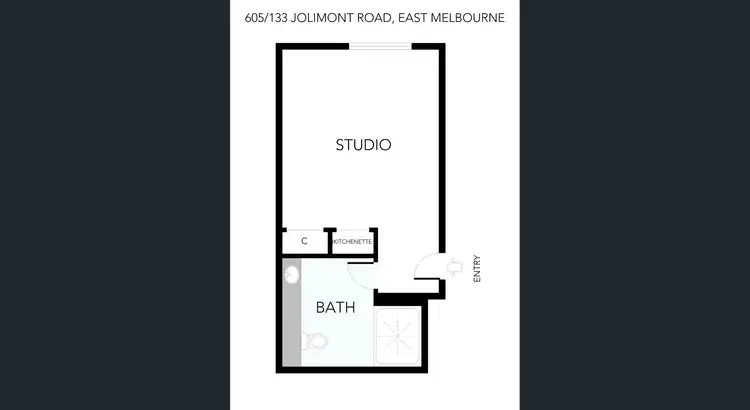 Floorplan of Homely apartment listing, 605/133 Jolimont Road, East Melbourne VIC 3002