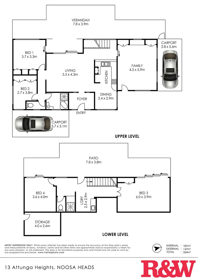 Floorplan of Homely house listing, 13 Attunga Heights, Noosa Heads QLD 4567