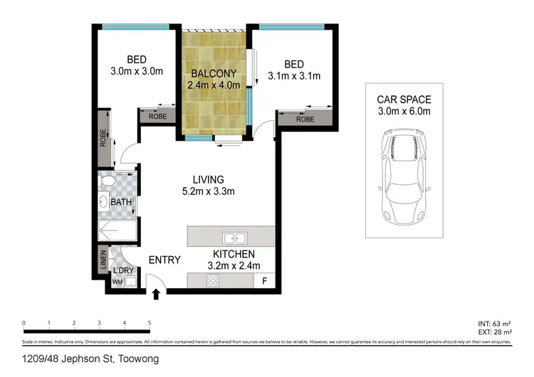Floorplan of Homely unit listing, 1209/48 Jephson Street, Toowong QLD 4066