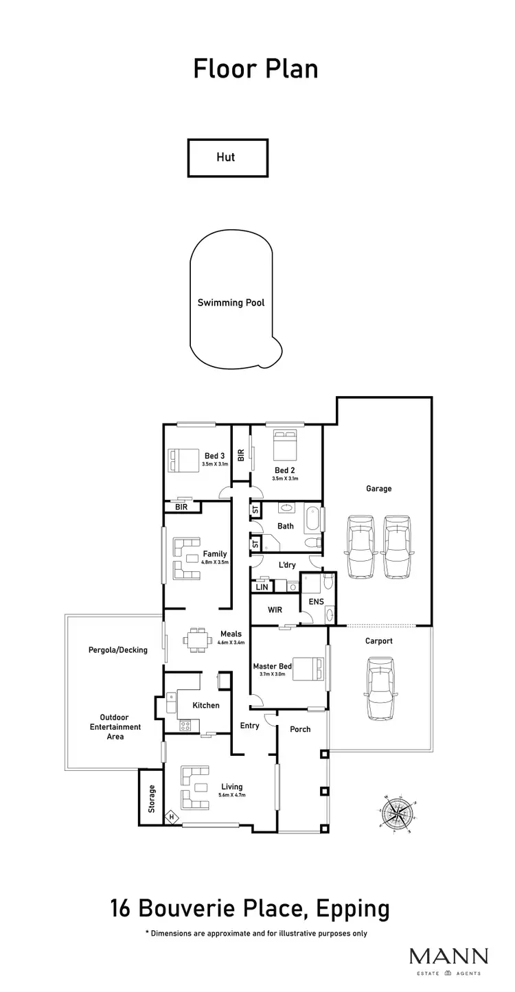 Floorplan of Homely house listing, 16 Bouverie Place, Epping VIC 3076