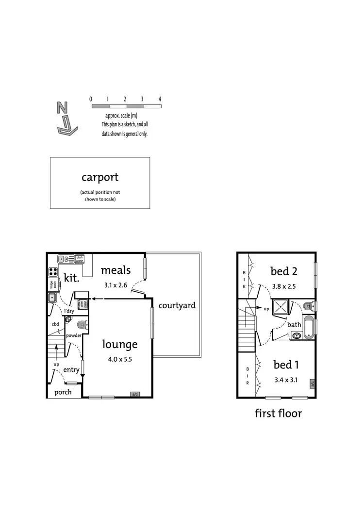 Floorplan of Homely townhouse listing, 2/20 Auburn Grove, Hawthorn East VIC 3123