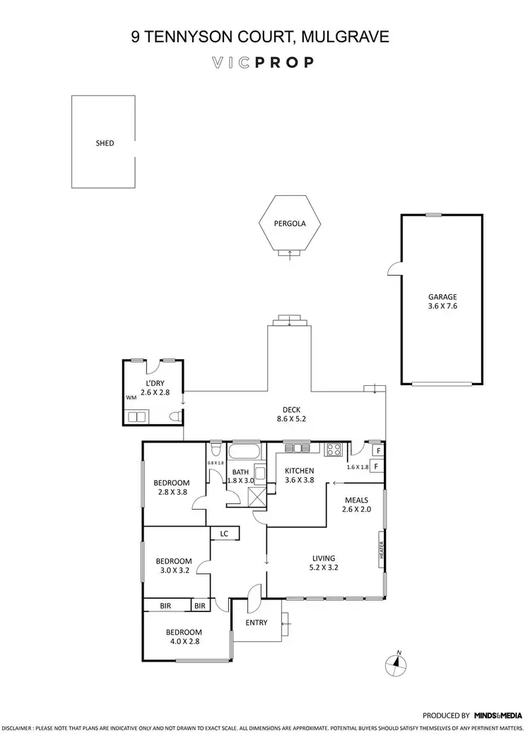 Floorplan of Homely house listing, 9 Tennyson Court, Mulgrave VIC 3170