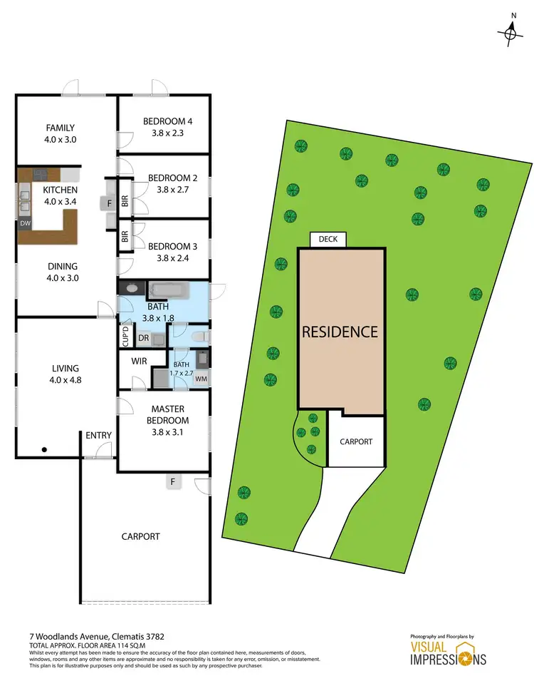 Floorplan of Homely house listing, 7 Woodlands Avenue, Clematis VIC 3782