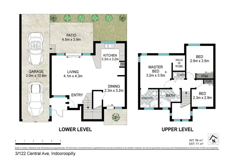 Floorplan of Homely townhouse listing, 3/122 Central Avenue, Indooroopilly QLD 4068