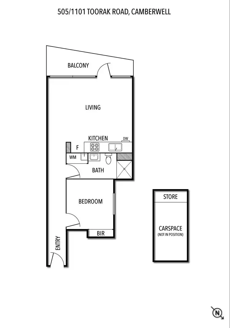 Floorplan of Homely apartment listing, 505/1101 Toorak Road, Camberwell VIC 3124