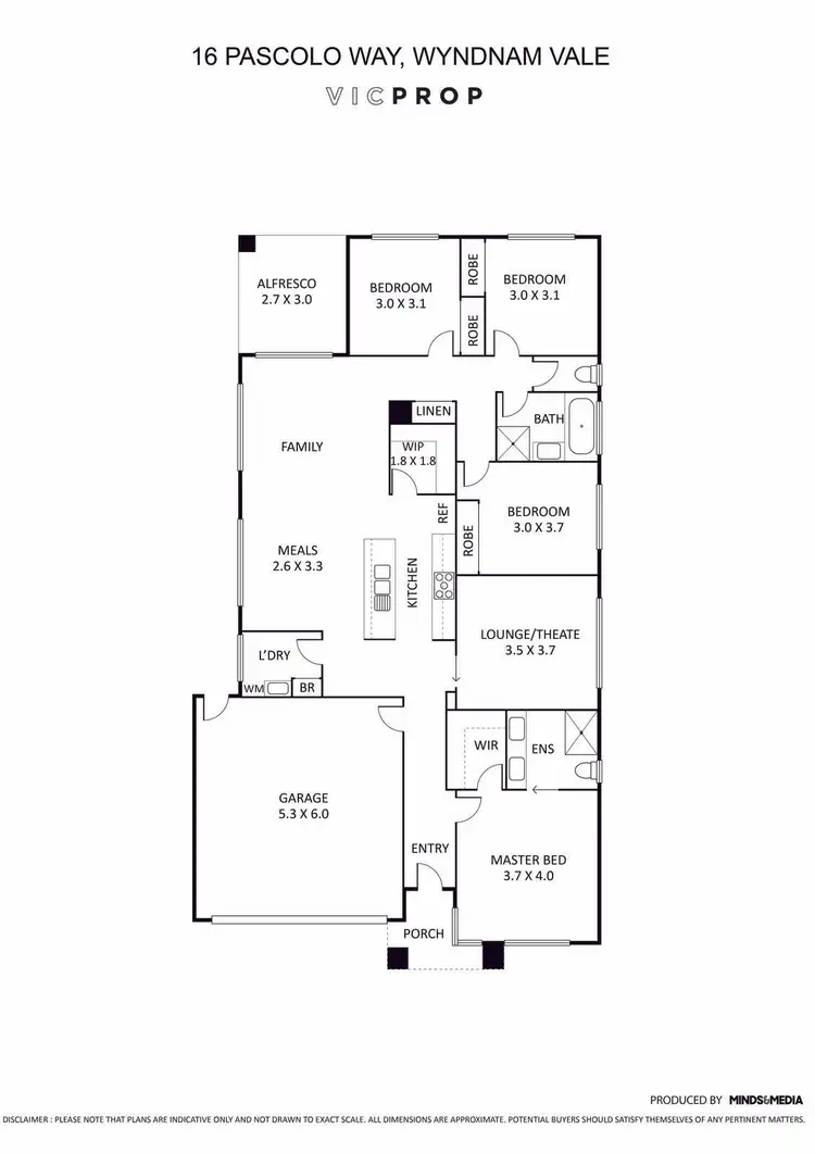 Floorplan of Homely house listing, 16 Pascolo Way, Wyndham Vale VIC 3024