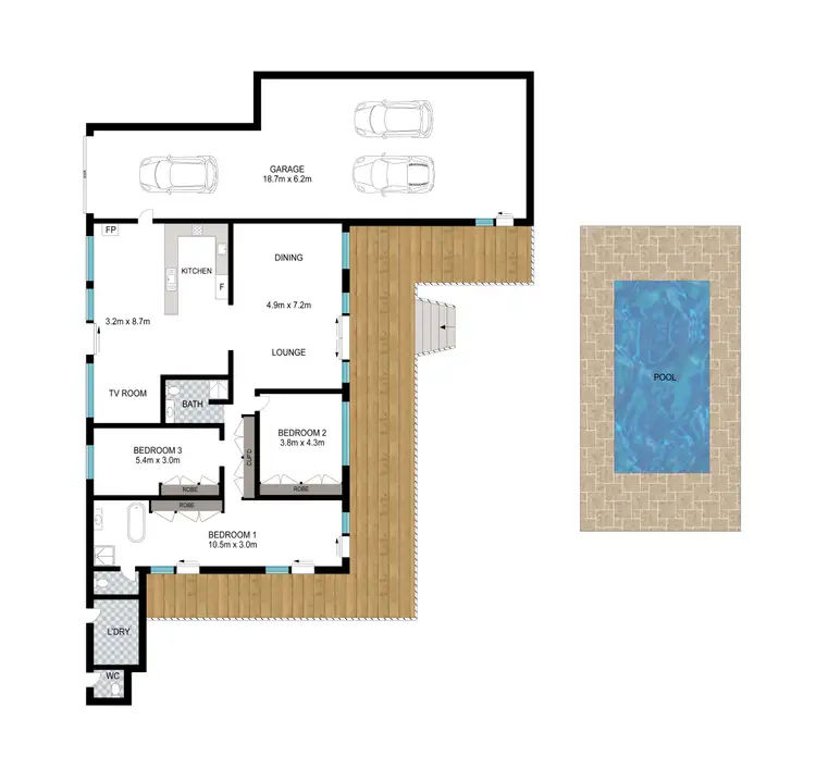 Floorplan of Homely rural property listing, 225-227 Ocean Drive, Lakewood NSW 2443