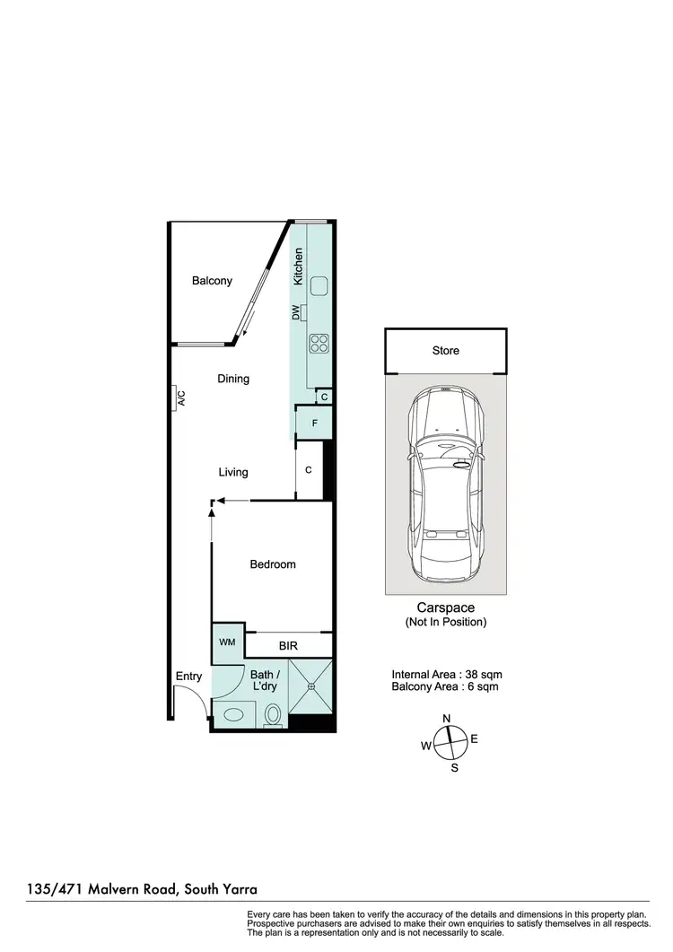 Floorplan of Homely apartment listing, 135/471 Malvern Road, South Yarra VIC 3141