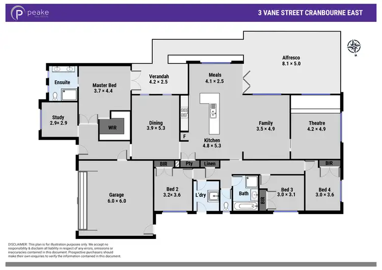 Floorplan of Homely house listing, 3 Vane Street, Cranbourne East VIC 3977