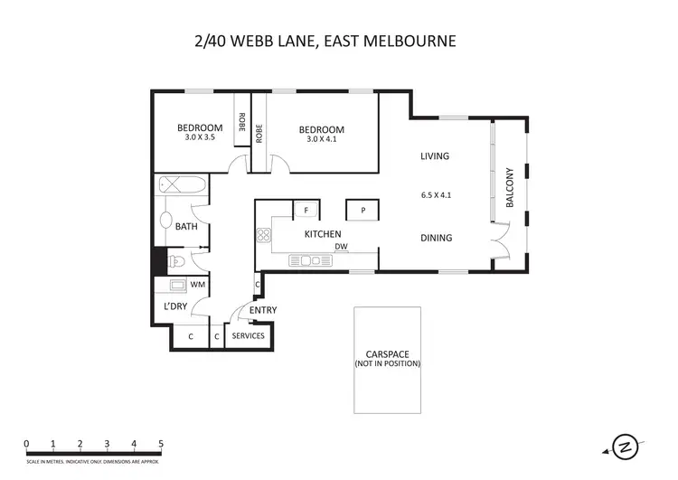 Floorplan of Homely apartment listing, 5/33 Webb Lane, East Melbourne VIC 3002