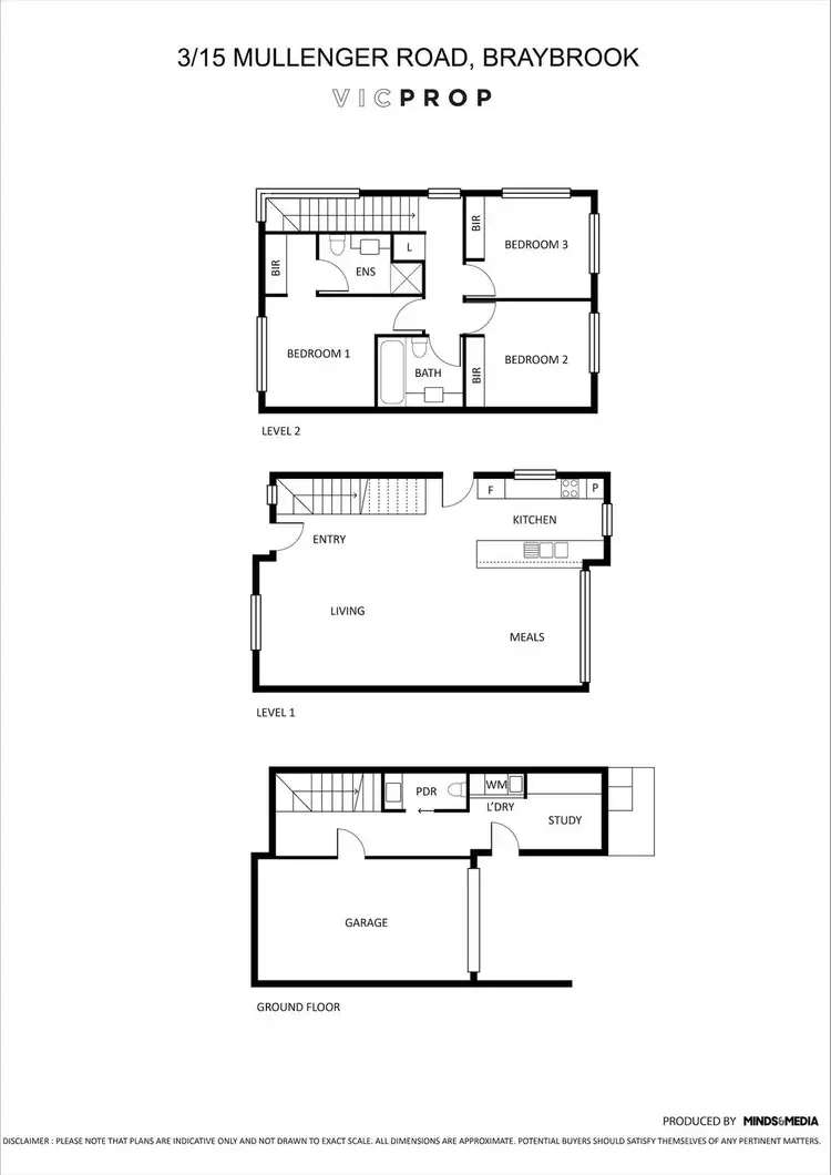 Floorplan of Homely townhouse listing, 3/15 Mullenger Road, Braybrook VIC 3019