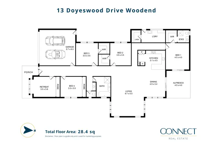 Floorplan of Homely house listing, 13 Doyeswood Drive, Woodend VIC 3442