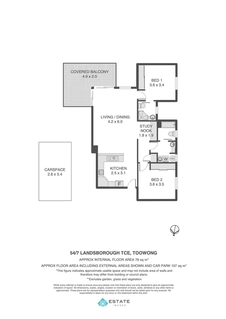 Floorplan of Homely unit listing, 54/7 Landsborough Terrace, Toowong QLD 4066