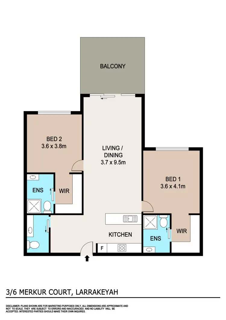 Floorplan of Homely unit listing, 3/6 Merkur Court, Larrakeyah NT 820