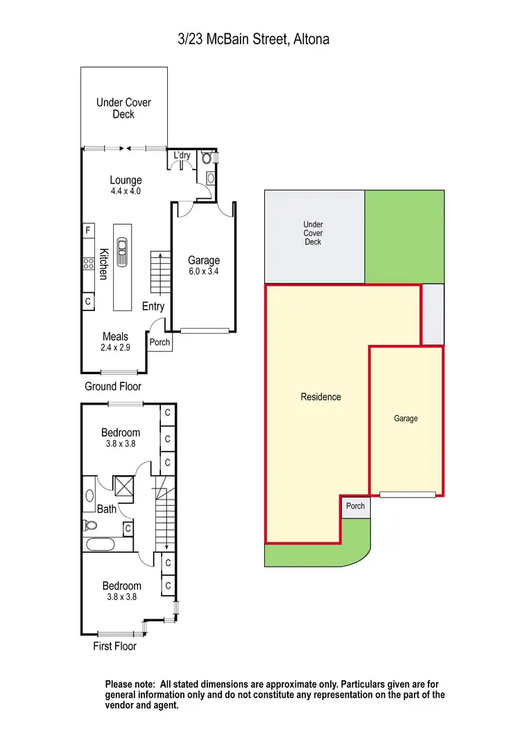 Floorplan of Homely townhouse listing, 3/23 McBain Street, Altona VIC 3018