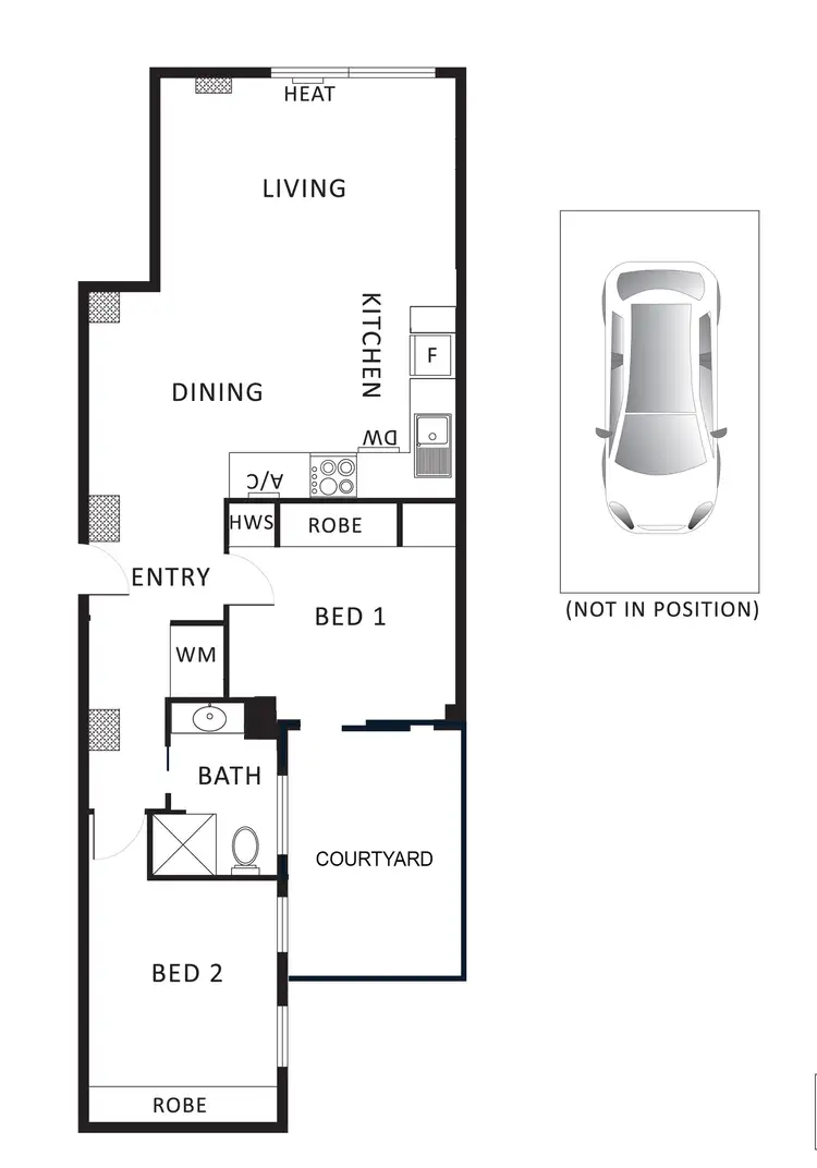 Floorplan of Homely apartment listing, 107/616 Little Collins Street, Melbourne VIC 3000