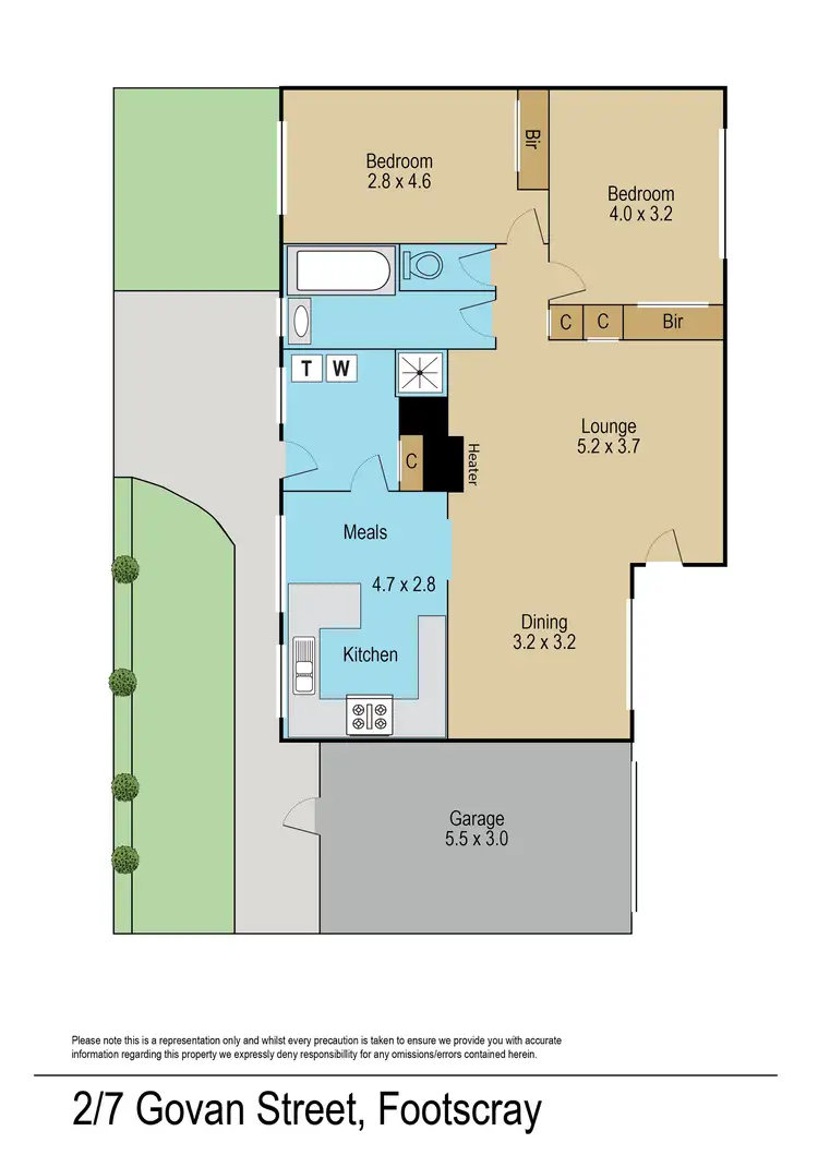 Floorplan of Homely unit listing, 2/7-9 Govan Street, Footscray VIC 3011