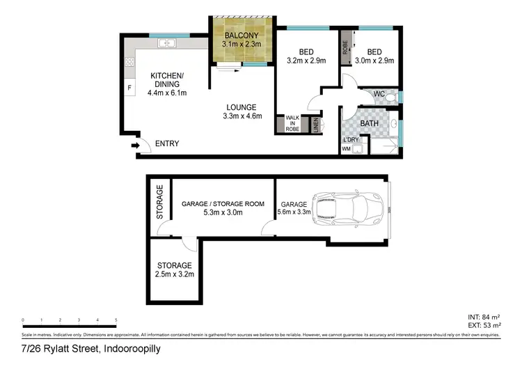 Floorplan of Homely unit listing, 7/26 Rylatt Street, Indooroopilly QLD 4068