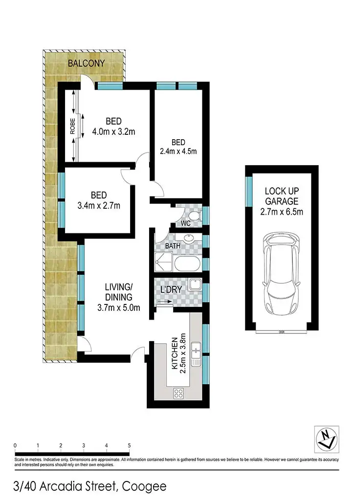 Floorplan of Homely apartment listing, 3/40 Arcadia Street, Coogee NSW 2034