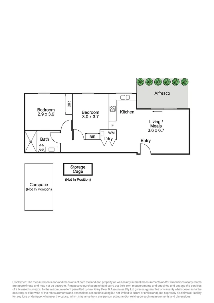 Floorplan of Homely apartment listing, 202/7 Ormond Road, Ormond VIC 3204