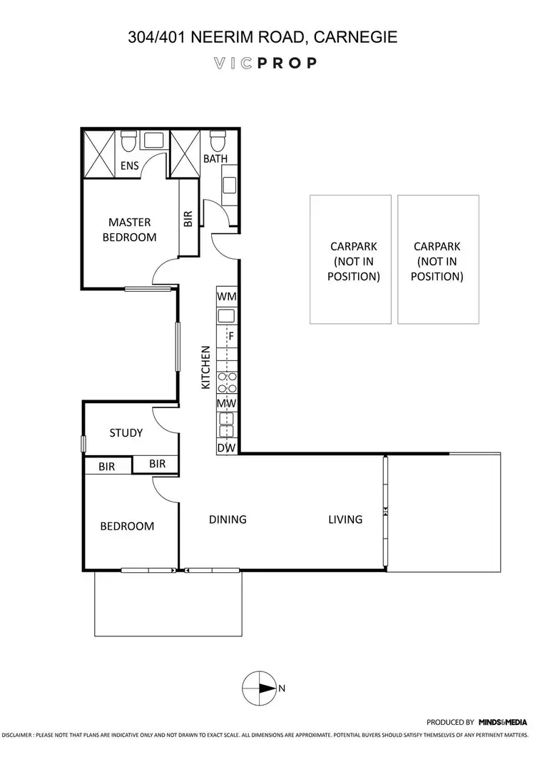 Floorplan of Homely apartment listing, 304/401 Neerim Road, Carnegie VIC 3163