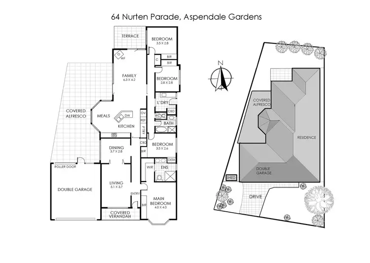 Floorplan of Homely house listing, 64 Nurten Parade, Aspendale Gardens VIC 3195
