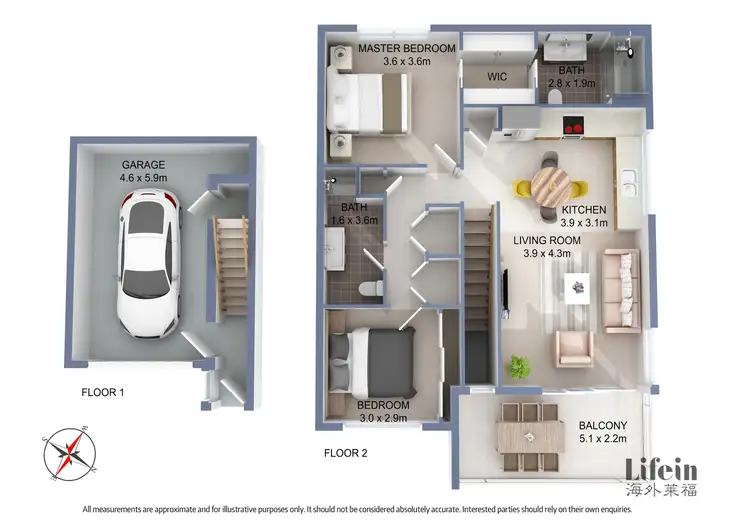 Floorplan of Homely townhouse listing, 6 Luzon Way, Sunshine West VIC 3020