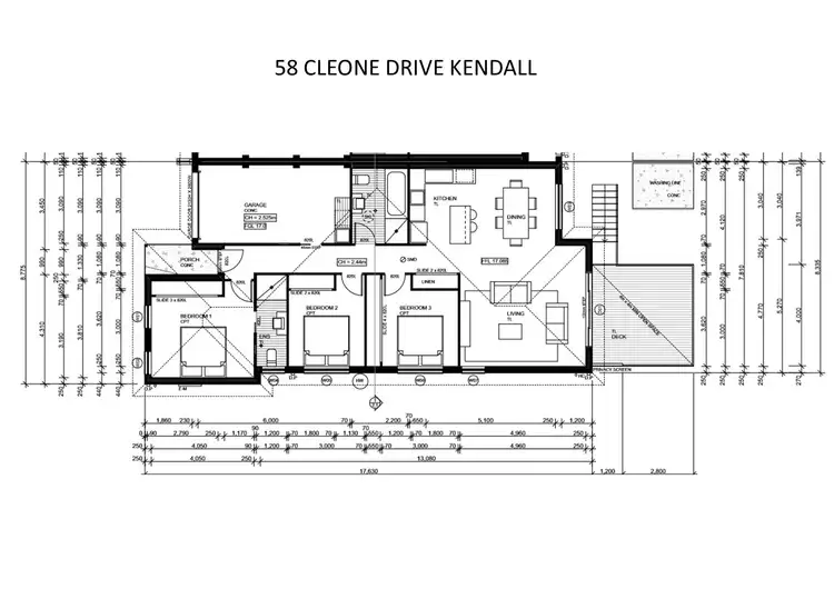 Floorplan of Homely semi-detached listing, 58 Cleone Drive, Kendall NSW 2439