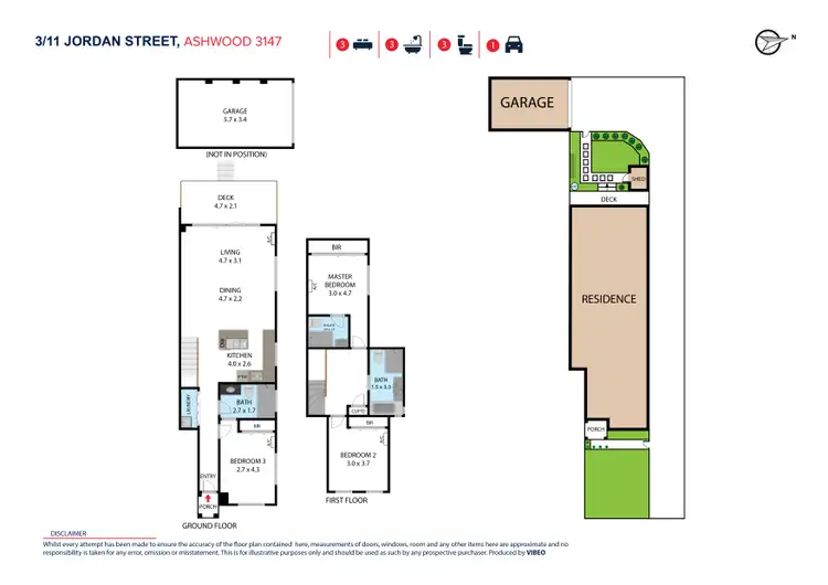 Floorplan of Homely townhouse listing, 3/11 Jordan Street, Ashwood VIC 3147
