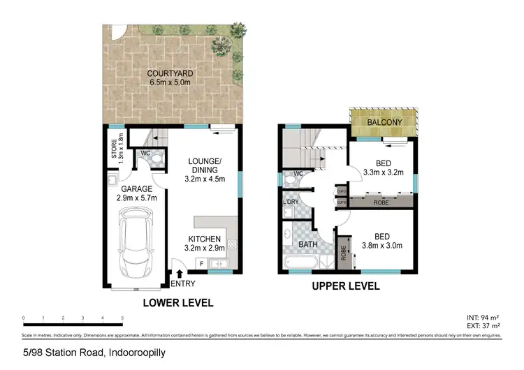 Floorplan of Homely townhouse listing, 5/98 Station Road, Indooroopilly QLD 4068