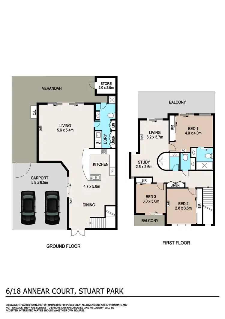 Floorplan of Homely townhouse listing, 6/18 Annear Court, Stuart Park NT 820