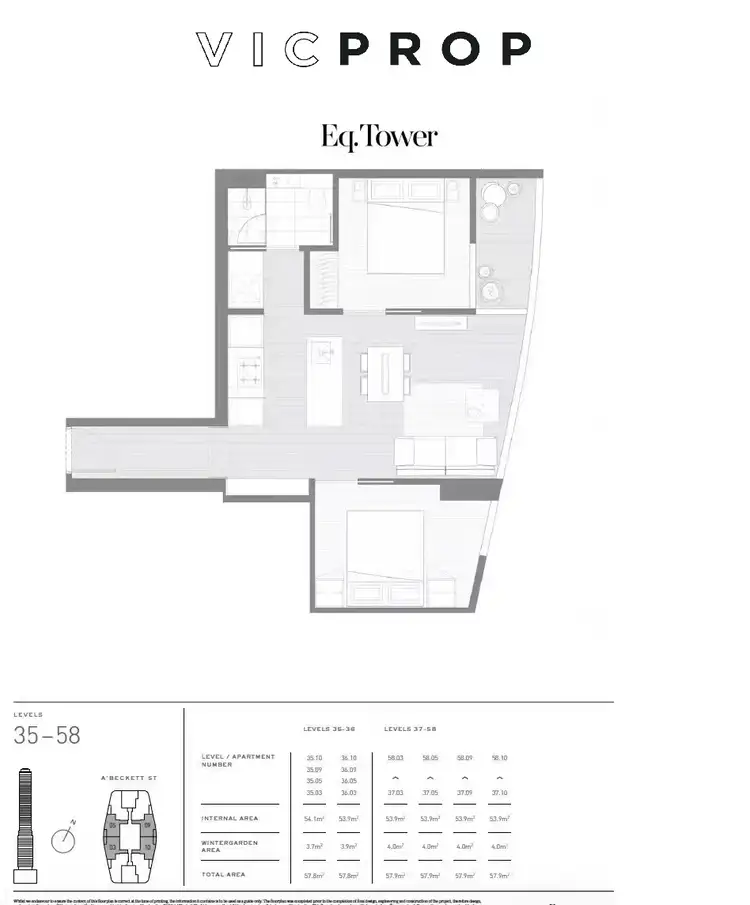 Floorplan of Homely apartment listing, 5809/135 Abeckett Street, Melbourne VIC 3000