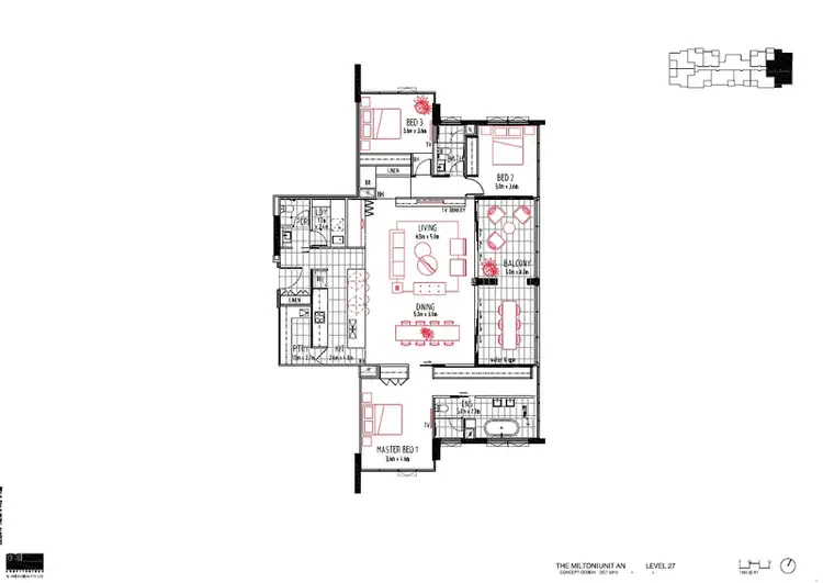Floorplan of Homely apartment listing, 2709/55 Railway Terrace, Milton QLD 4064