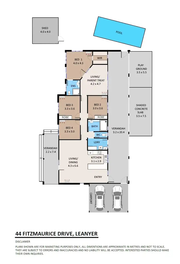 Floorplan of Homely house listing, 44 Fitzmaurice Drive, Leanyer NT 812