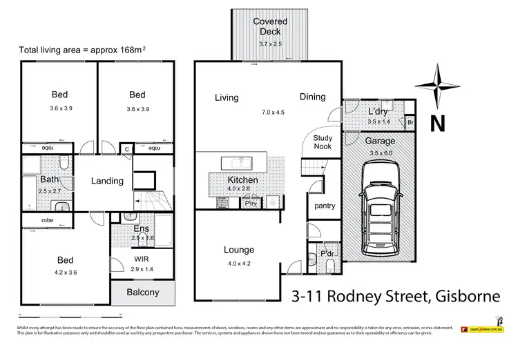 Floorplan of Homely house listing, 3/11 Rodney Street, Gisborne VIC 3437