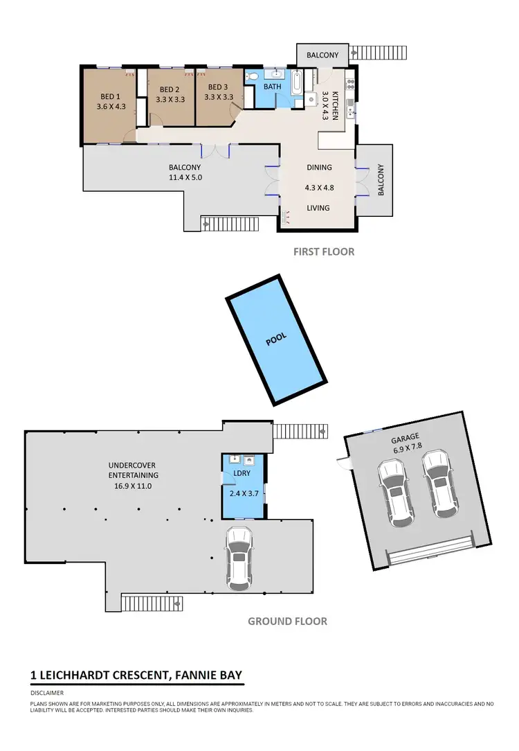 Floorplan of Homely house listing, 1 Leichhardt Crescent, Fannie Bay NT 820