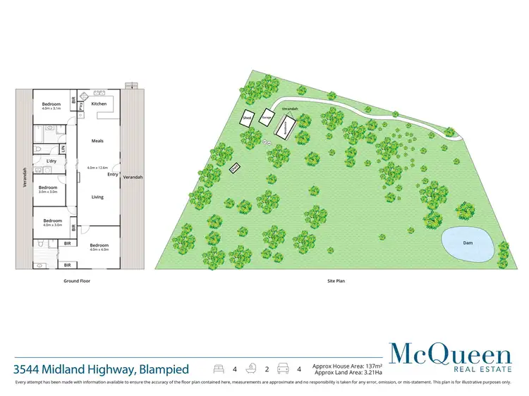 Floorplan of Homely house listing, 3544 Midland Highway, Blampied VIC 3364