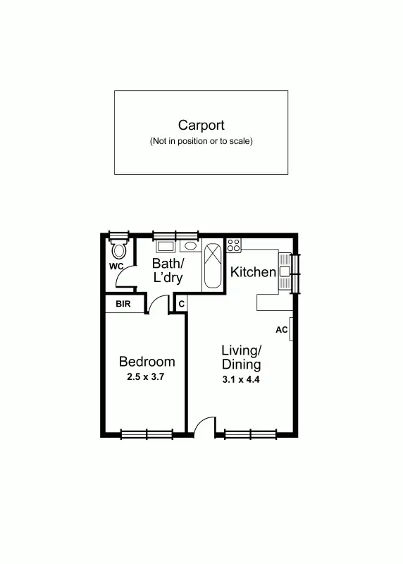 Floorplan of Homely apartment listing, 12/1 Newman Avenue, Carnegie VIC 3163