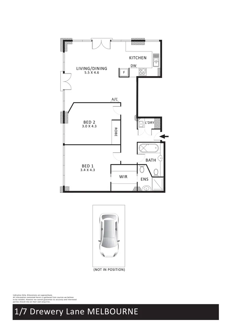 Floorplan of Homely apartment listing, 1/7 Drewery Lane, Melbourne VIC 3000