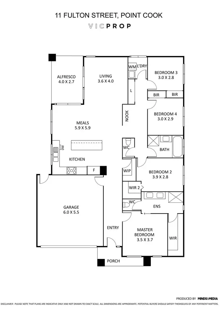 Floorplan of Homely house listing, 11 Fulton Street, Point Cook VIC 3030