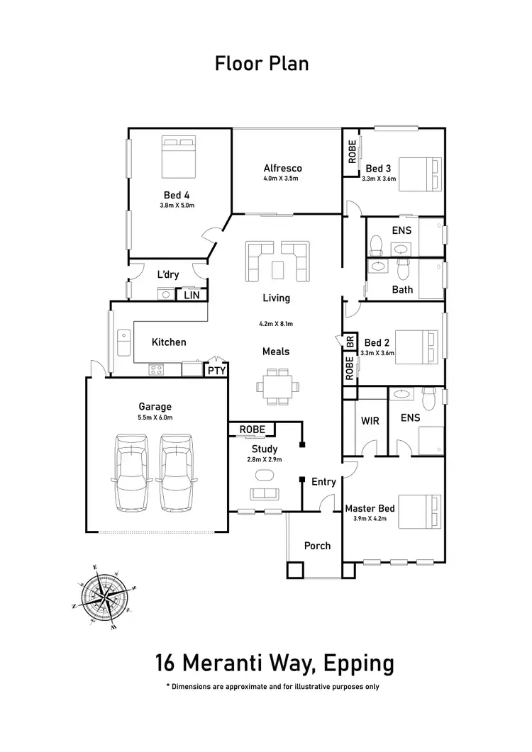 Floorplan of Homely house listing, 16 Meranti Way, Epping VIC 3076