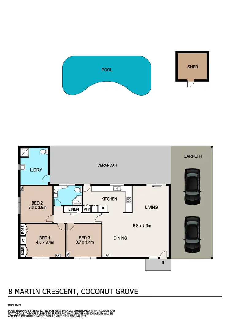Floorplan of Homely house listing, 8 Martin Crescent, Coconut Grove NT 810