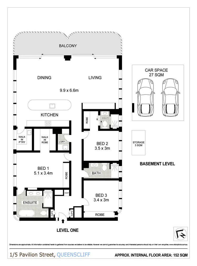 Floorplan of Homely apartment listing, 1/5 Pavilion Street, Queenscliff NSW 2096