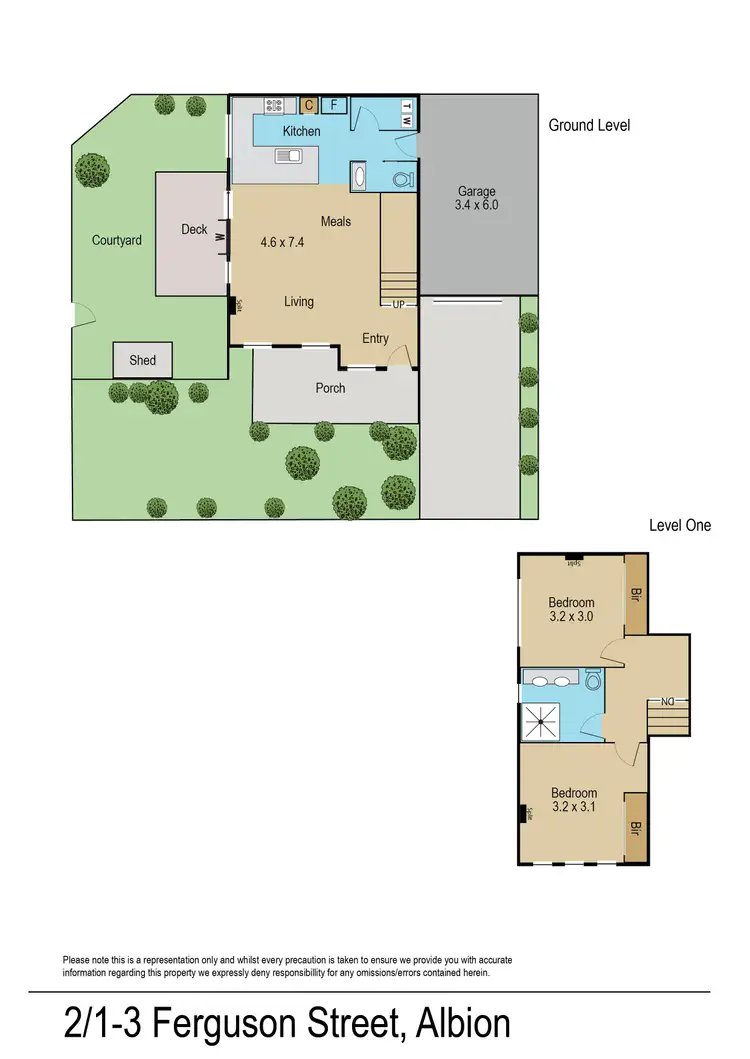 Floorplan of Homely townhouse listing, 2/1-3 Ferguson Street, Albion VIC 3020