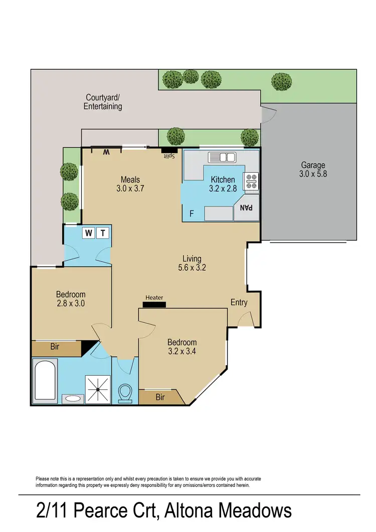 Floorplan of Homely unit listing, 2/11 Pearce Court, Altona Meadows VIC 3028