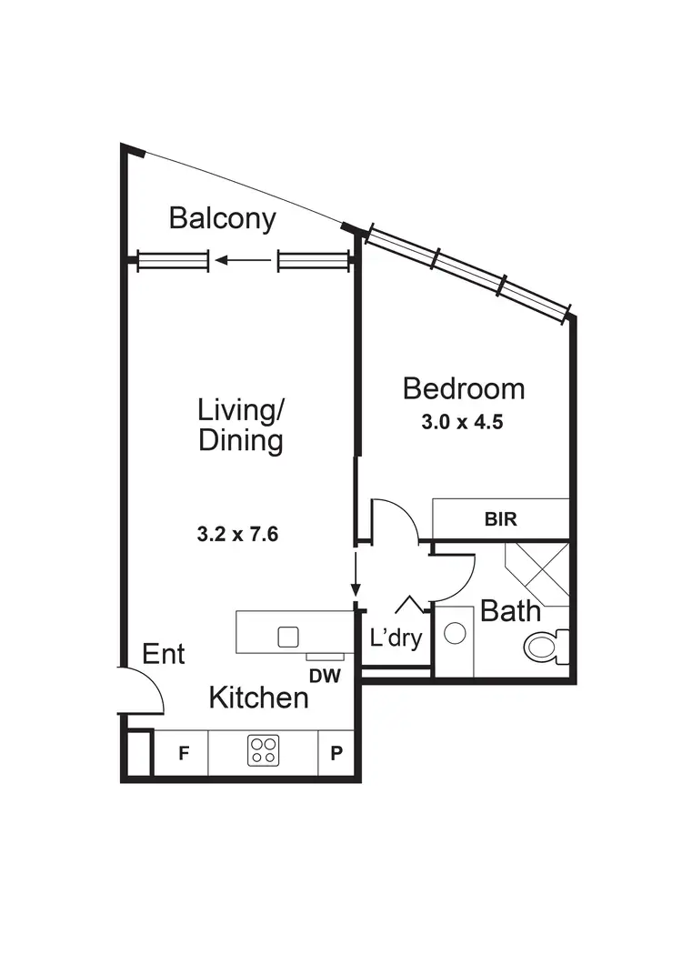 Floorplan of Homely apartment listing, 1309/9 Power Street, Southbank VIC 3006