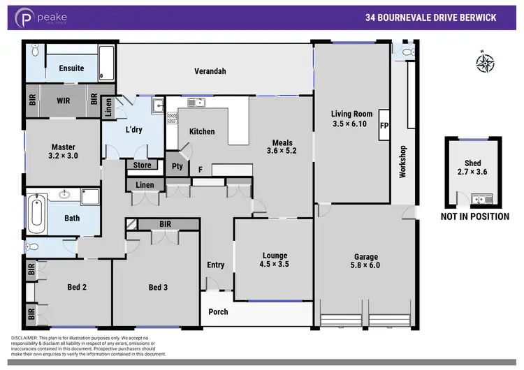 Floorplan of Homely house listing, 34 Bournevale Drive, Berwick VIC 3806