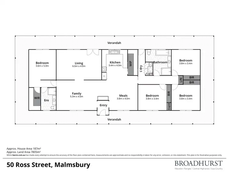 Floorplan of Homely house listing, 50 Ross Street, Malmsbury VIC 3446