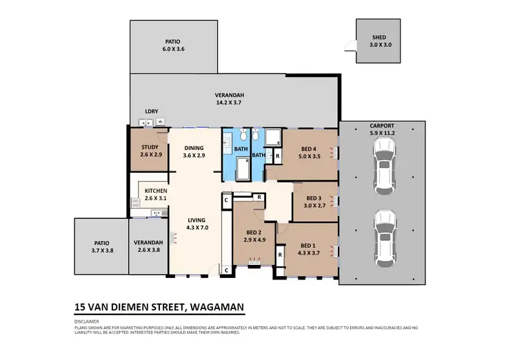 Floorplan of Homely house listing, 15 Van Diemen Street, Wagaman NT 810