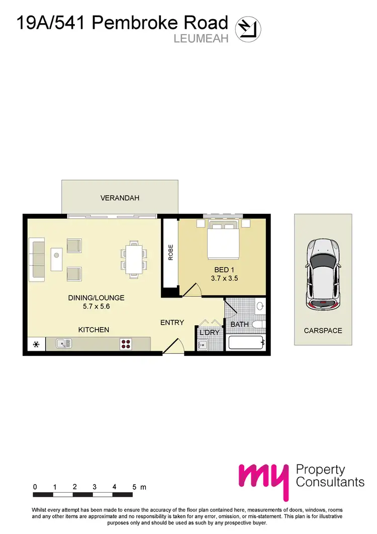 Floorplan of Homely apartment listing, 19A/541 Pembroke Road, Leumeah NSW 2560